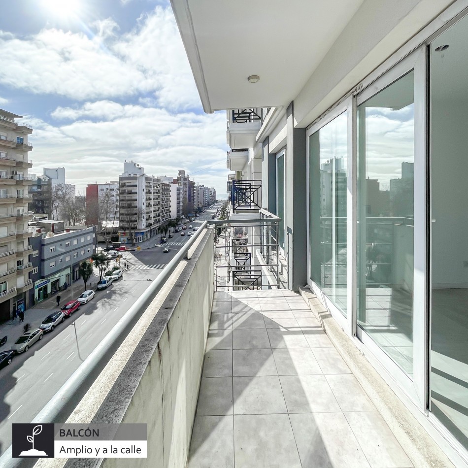 Departamento de 2 ambientes con cochera y balcon a la calle, a Estrenar!! En venta, Mar del Plata!