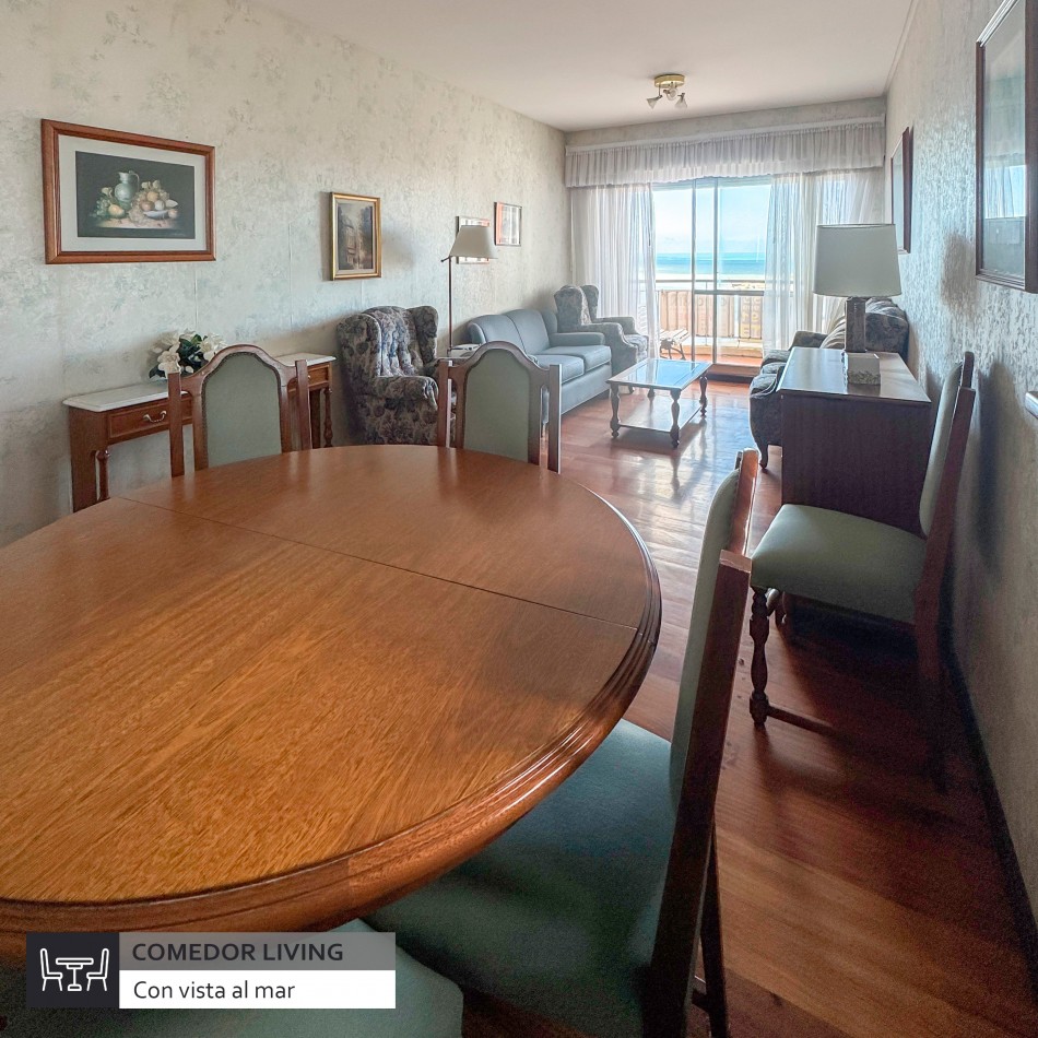 DEPARTAMENTO DE CUATRO AMBIENTES CON VISTA PLENA AL MAR EN ZONA VARESE MAR DEL PLATA