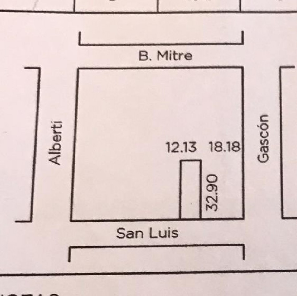 LOTE EN VENTA OPORTUNIDAD PARA DESARROLLO ZONA PLAZA MITRE. MAR DEL PLATA