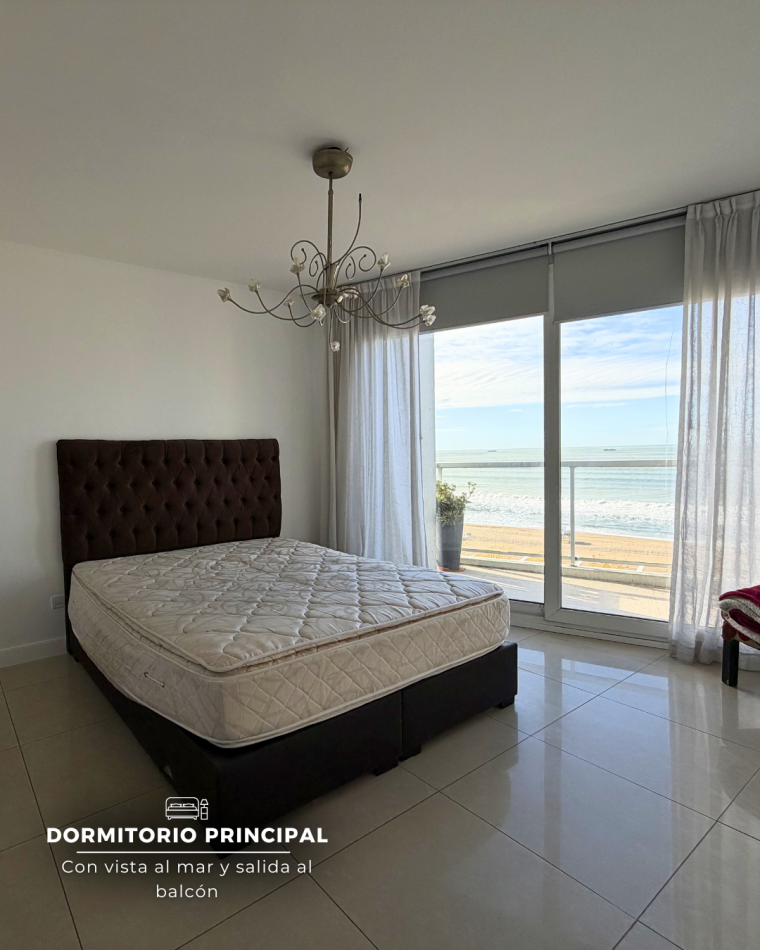 DEPARTAMENTO TRES AMBIENTES CON BALCON ATERRAZADO PARRILLA Y VISTA PLENA AL MAR 