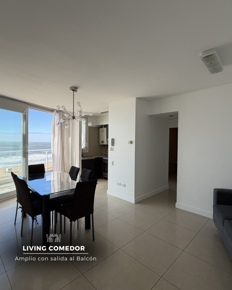 DEPARTAMENTO 3 AMBIENTES EN ALQUILER 24 MESES. VISTA PLENA AL MAR BALCON TERRAZA CON PARRILLA