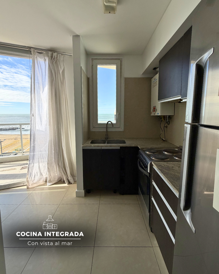 DEPARTAMENTO 3 AMBIENTES EN ALQUILER 24 MESES. VISTA PLENA AL MAR BALCON TERRAZA CON PARRILLA