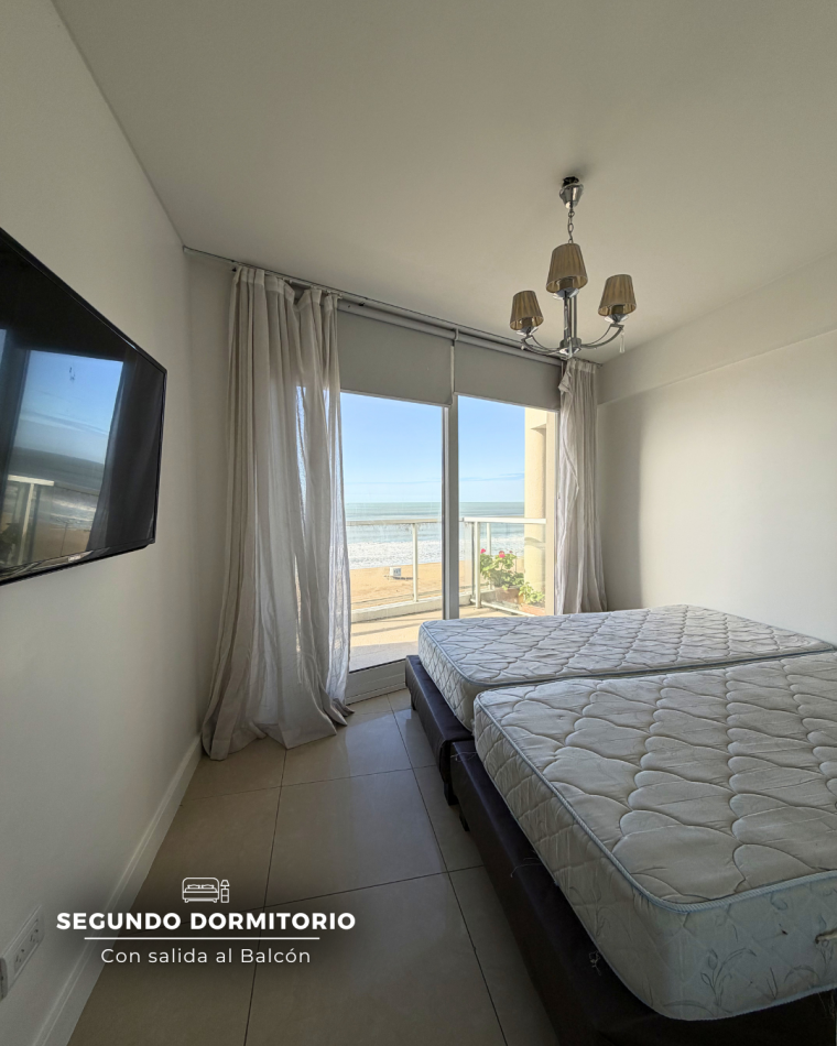 DEPARTAMENTO 3 AMBIENTES EN ALQUILER 24 MESES. VISTA PLENA AL MAR BALCON TERRAZA CON PARRILLA