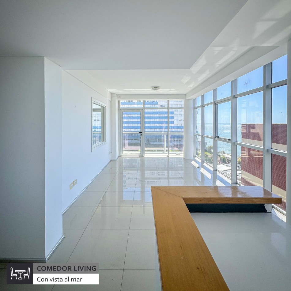 ALQUILER 24 MESES | SEMIPISO DE TRES AMBIENTES VISTA AL MAR - PLAYA CHICA