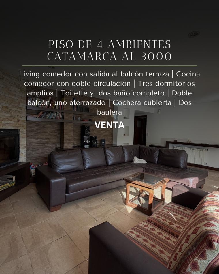 PISO DE CUATRO AMBIENTES CON COCHERA, DOS BAULERAS, PISCINA Y QUINCHO. MAR DEL PLATA 