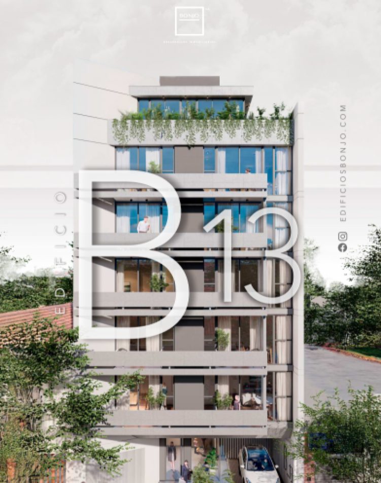 EDIFICIO BONJO 13 - VENTA 2 AMBIENTES DE CATEGORIA - ENTREGA 2027