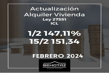 ACTUALIZACION ALQUILER VIVIENDA. Ley 27551 (ICL)