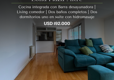 SEMIPISO DE TRES AMBIENTES CON BALCON AL FRENTE Y COCHERA CUBIERTA ZONA PLAZA MITRE. 