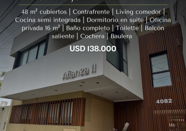 DEPARTAMENTO DE 2 AMBIENTES CON COCHERA, BAULERA Y OFICINA PRIVADA - BARRIO SAN JOSE