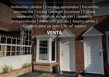 DUPLEX TRES AMBIENTES CON PATIO COCHERA Y ALTILLO. DIVINO ROSTRO. MAR DEL PLATA 